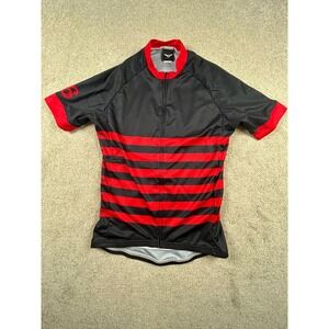Twin Six Club Cycling Jersey Mens Small Black Red Striped Full Zip V44683